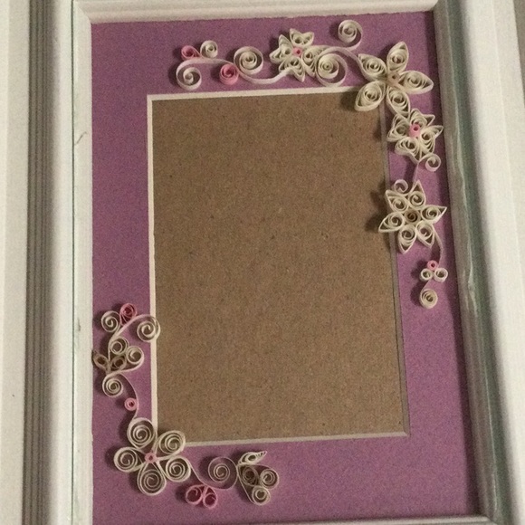 Quilled Wood Picture Frame NWOT - Picture 4 of 5